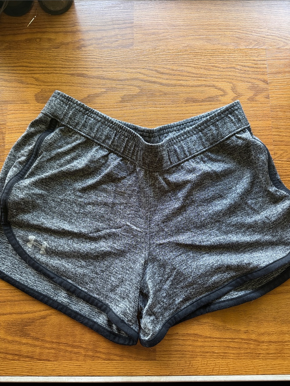 Under Armour Gray Heather Athletic Shorts with Dark Trim